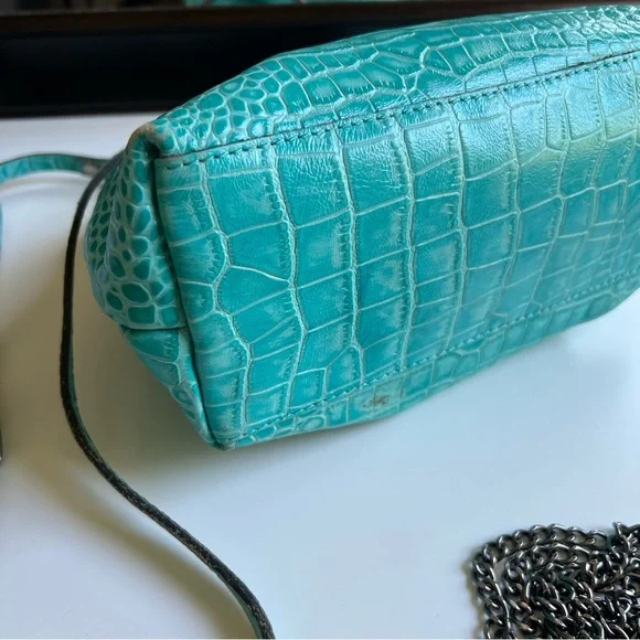 Patricia Nash Laureana Leather Kiss-lock Hand/Crossbody Bag With Chain P823311 - Picture 8 of 16